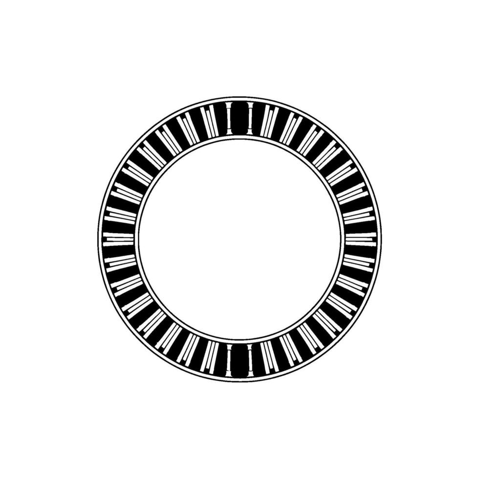 Circular Piano Motif, Minimalist, Keys vector