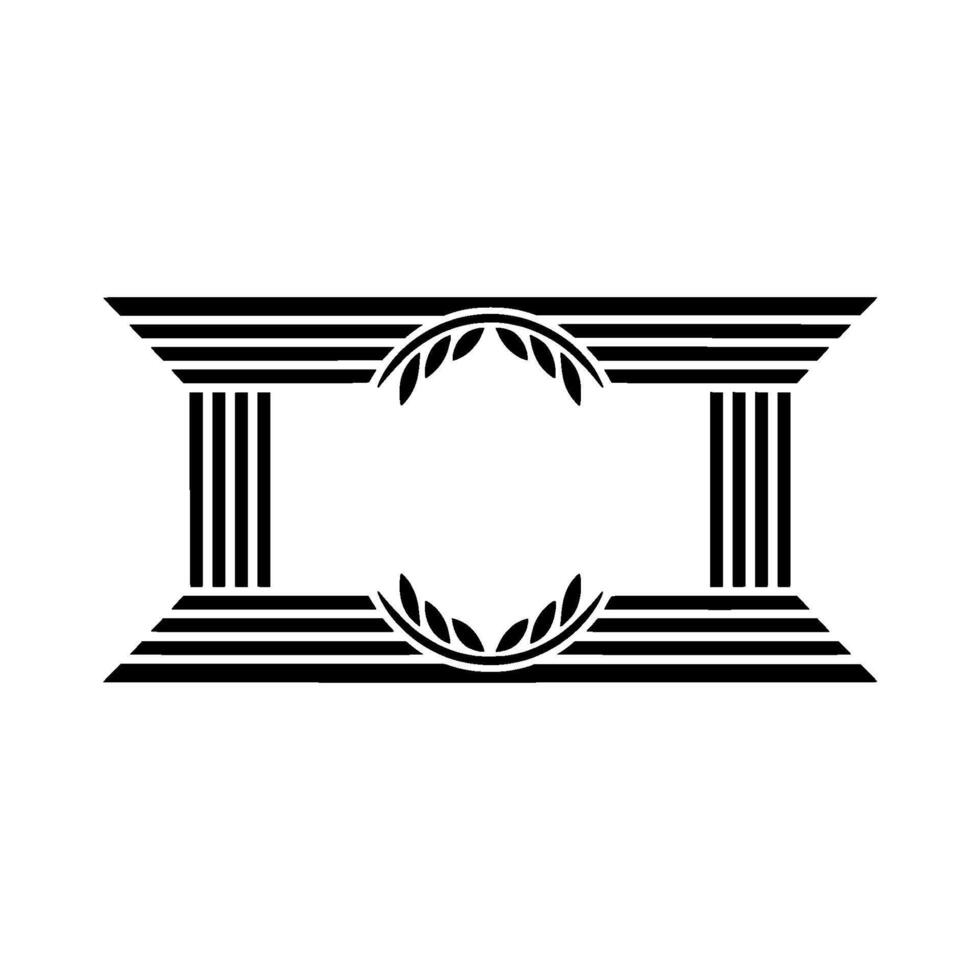 Geometric Emblem, Classical Revival, Minimalist vector
