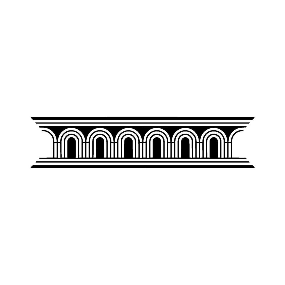 Art Deco Column Border, Geometric, Vintage Style vector