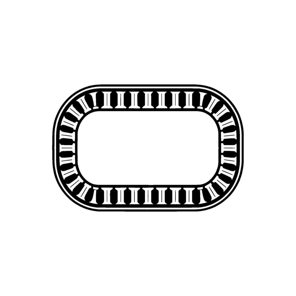 Elegant Oval Frame, Vintage Style, Minimalist vector