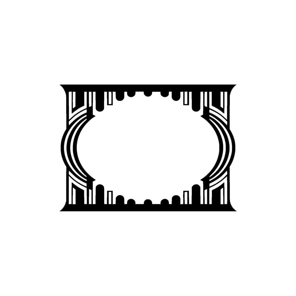 Art Deco Frame, Geometric Ornamentation, Vintage Elegance, Retro - Art deco vector