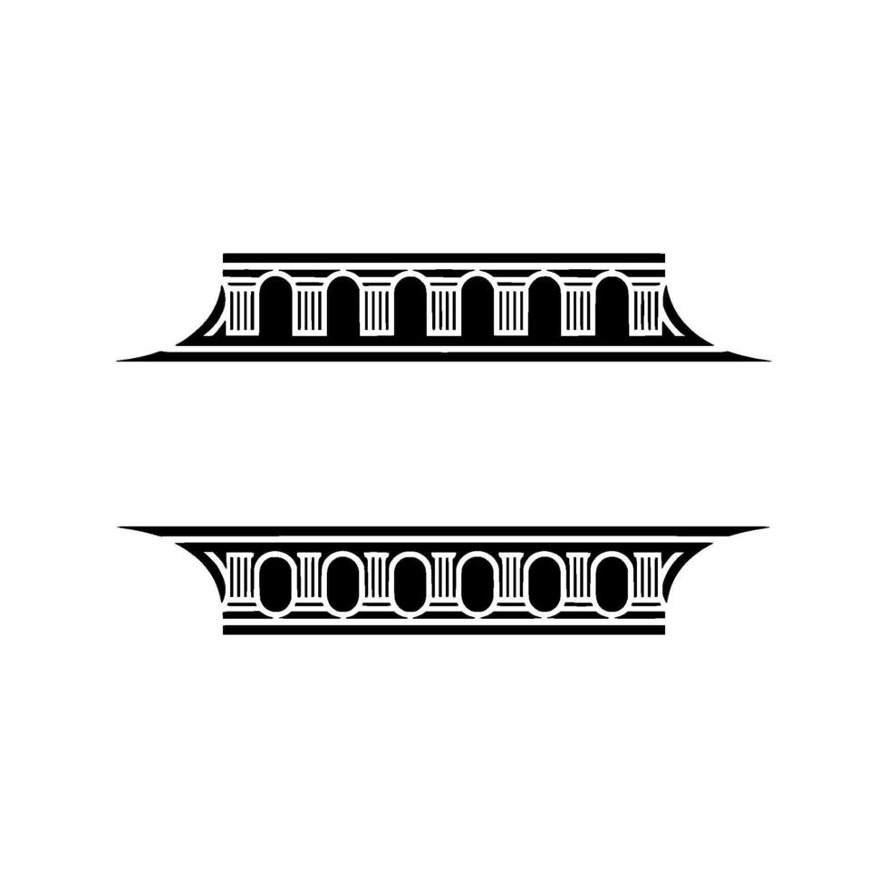 Art Deco Border Elements, Geometric Ornamentation, Vintage vector