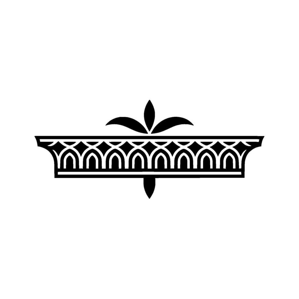 Geometric Ornament, Stylized Arch, Minimalist vector