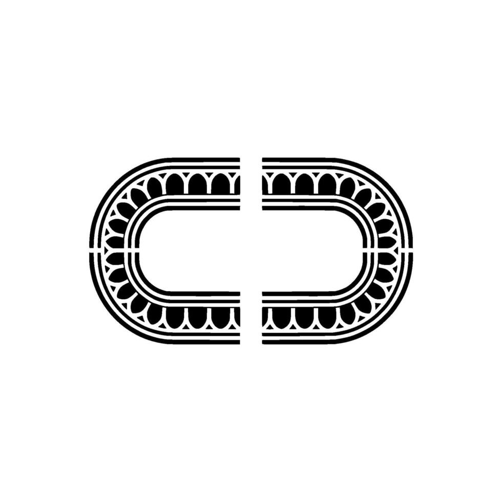 Geometric Deco Letterform, Minimalist, Elegant Typography vector