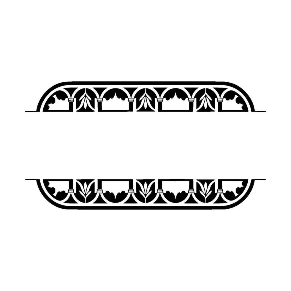 Art Nouveau Decorative Border Elements, Vintage Style vector