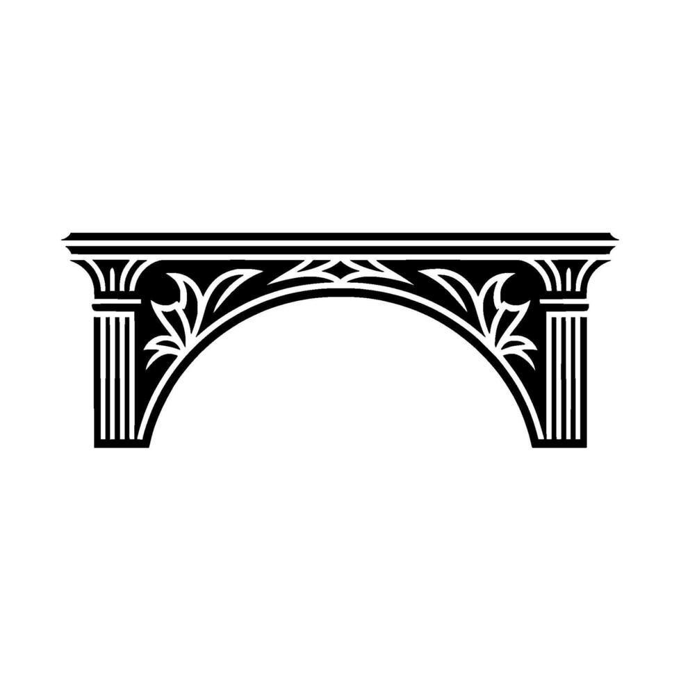 Ornate Archway, Vintage Decorative Element vector