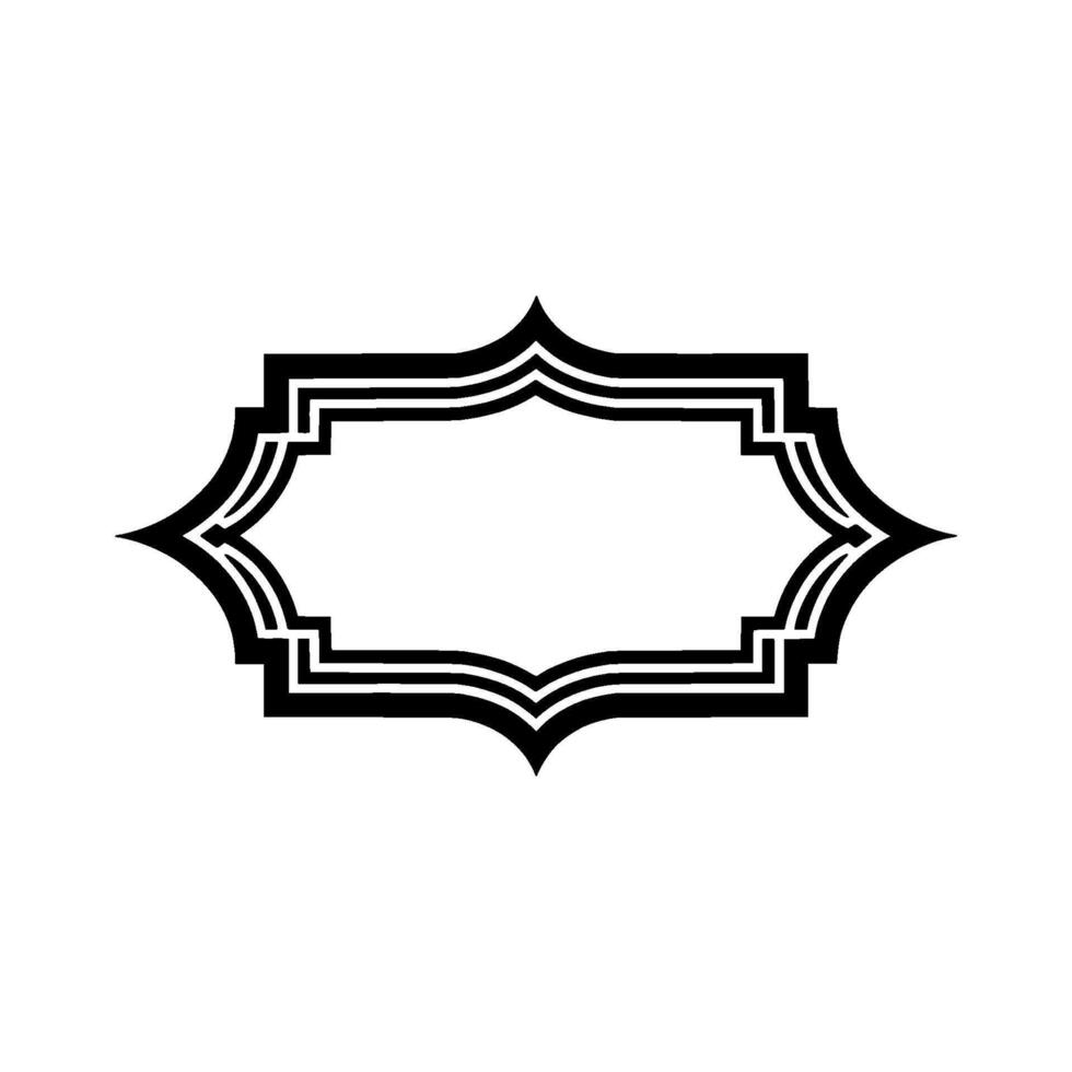 Intricate Black Frame, Elegant Ornamentation, Minimalist - Ornament vector