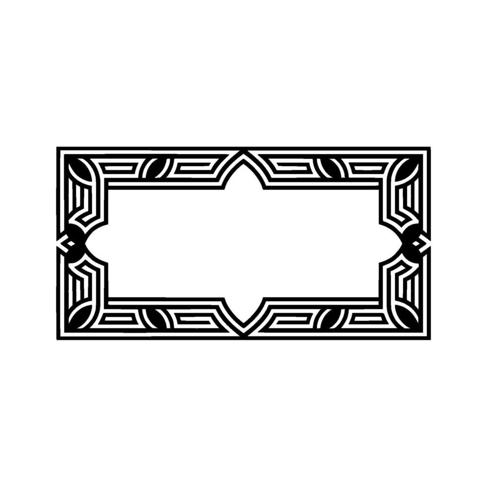 Art Deco Frame, Geometric Ornamentation, Elegant Border, Retro - Art deco vector