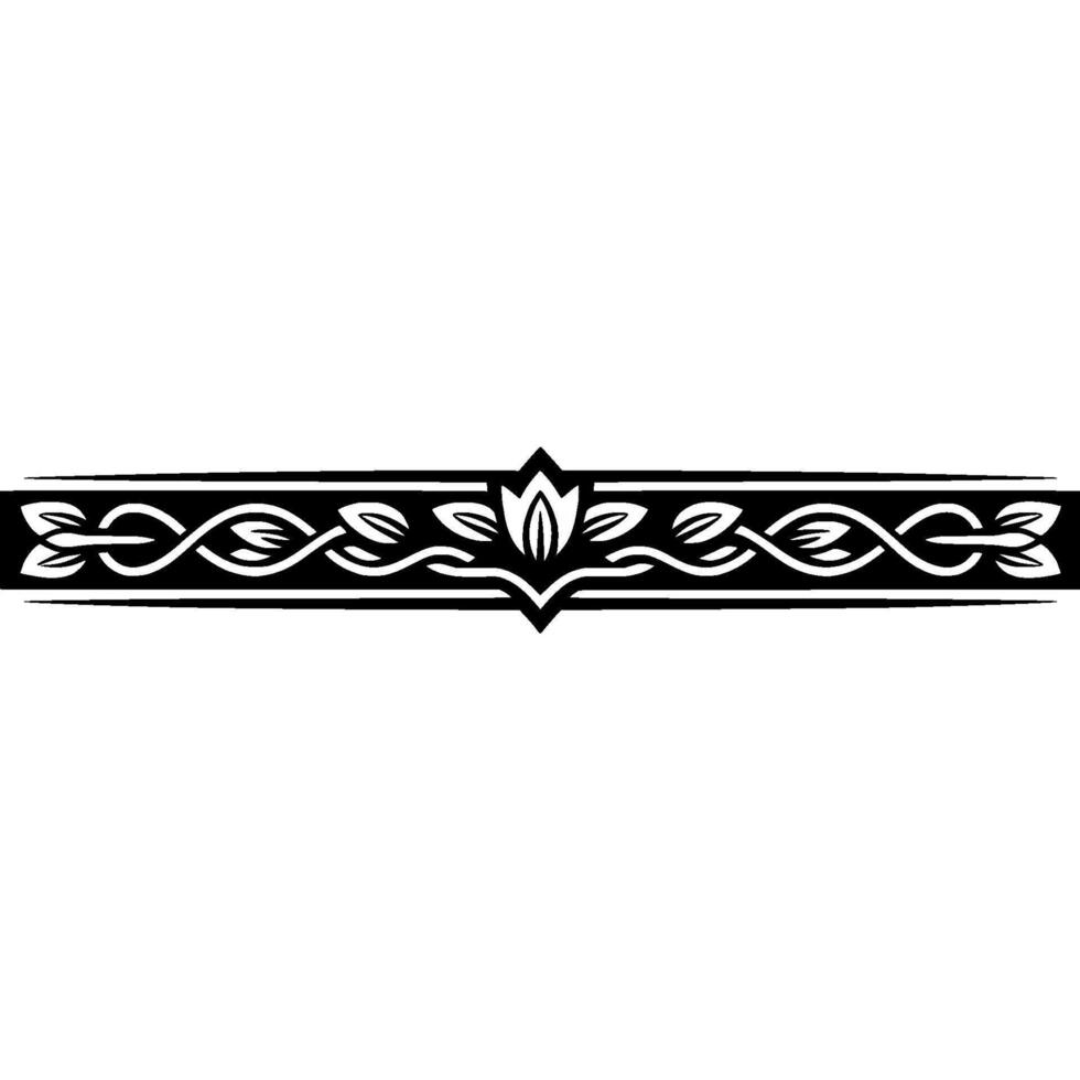 Intricate Celtic Border, Vintage Element, Ornament - Floral vector