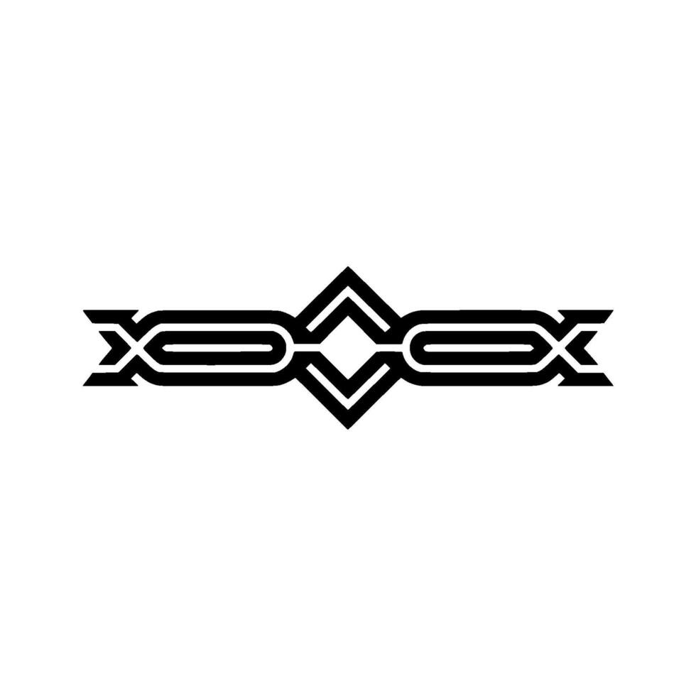 Geometric Tribal Emblem, Modern Abstract, Outline - Symmetry vector