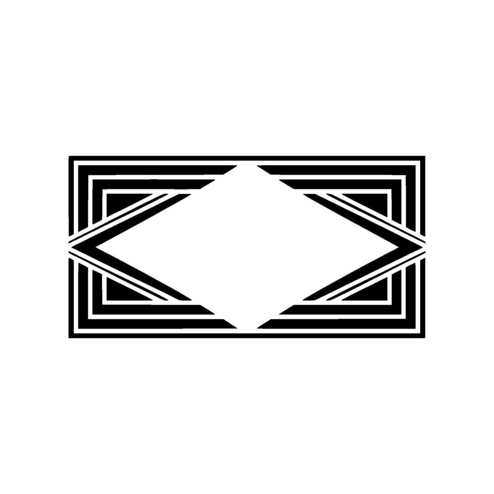 Geometric Deco Frame, Minimalist, Abstract Pattern - Geometry vector