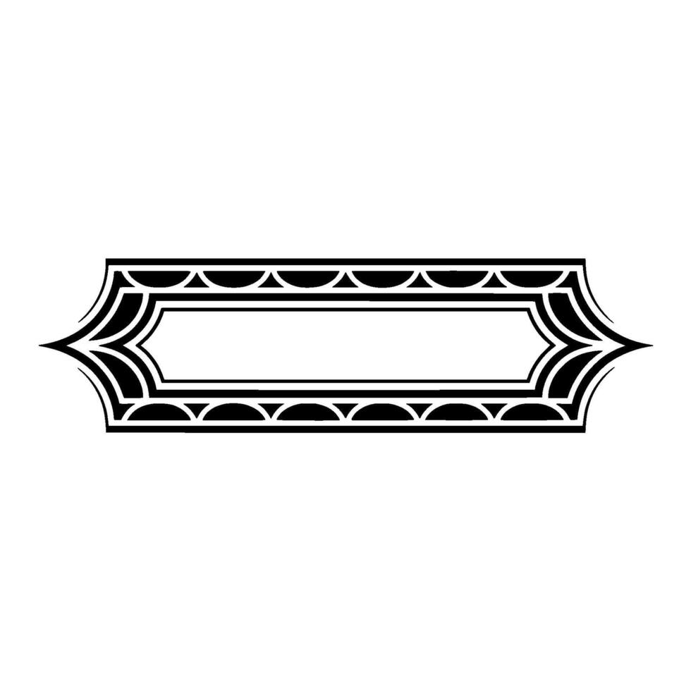 Geometric Deco Border, Elegant Element, Ornament - Vintage vector