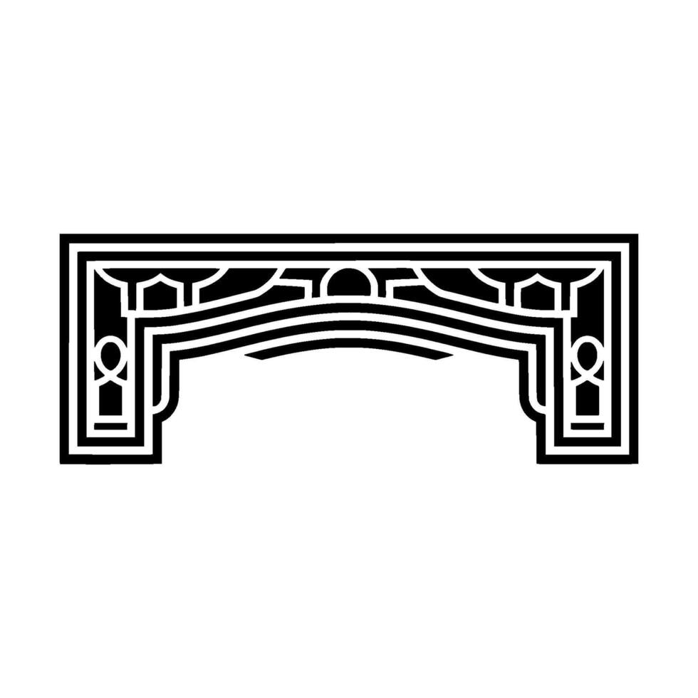 Geometric Archway, Art Deco Silhouette vector