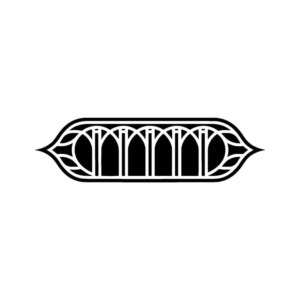 Geometric Archway, Minimalist Emblem, Vintage Style vector