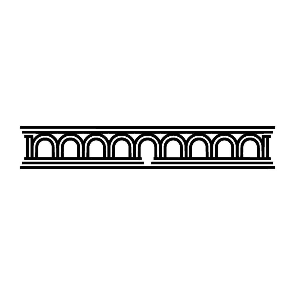 Geometric Archway Border, Streamlined vector