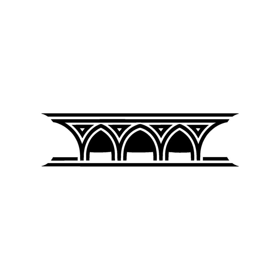 Geometric Arch Motif, Minimalist, Elegant Structure vector