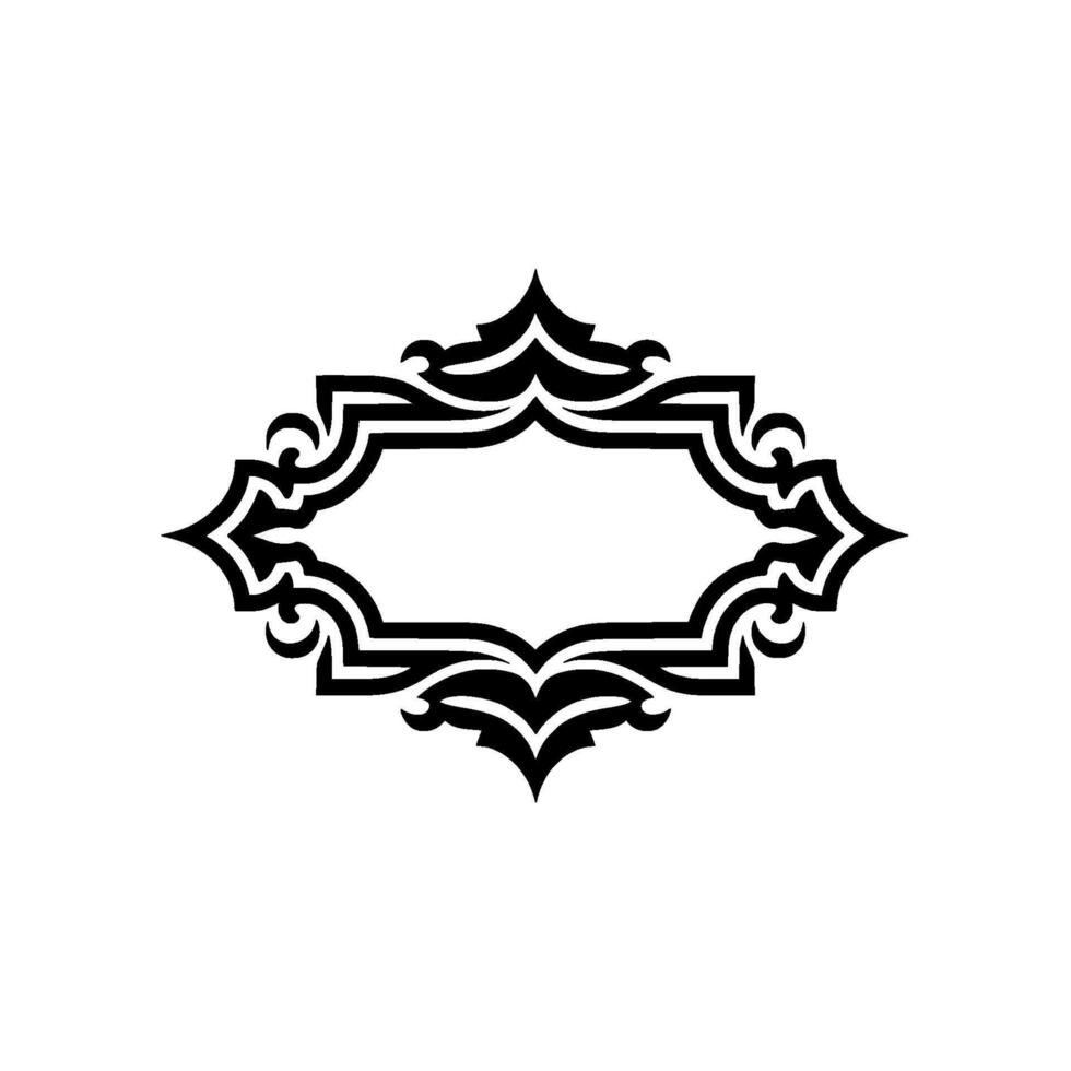 Elegant Black Ornamental Frame, Subtle Gradient Background vector
