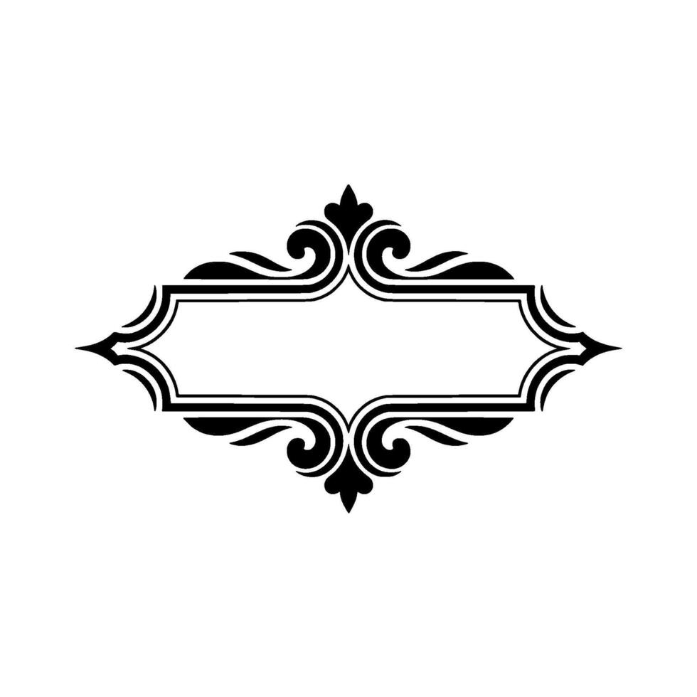 Elegant Black Ornamental Frame, Vintage Element, Ornament vector