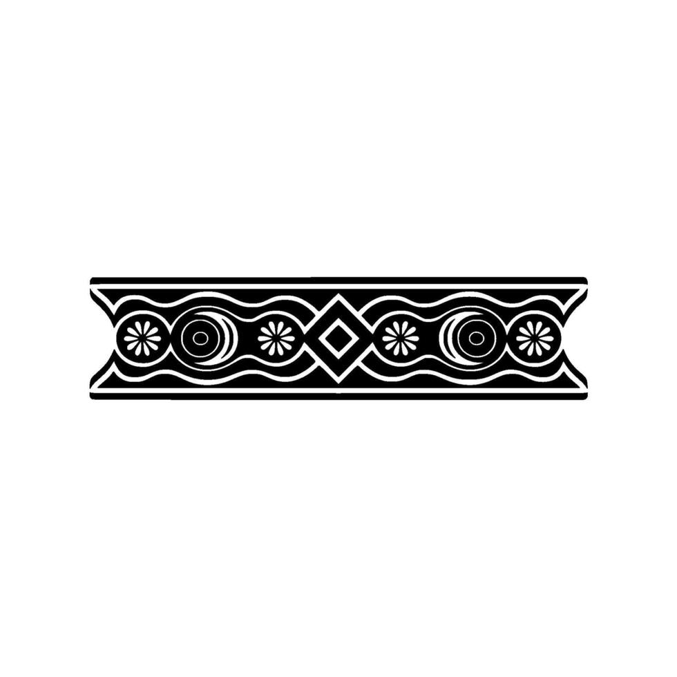 Stylized Aegean Border, Ancient Motif, Decorative Band vector