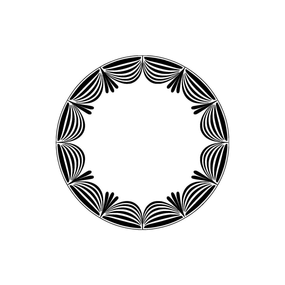 Geometric Radial Pattern, Minimalist, Circular Motif, Symmetry vector