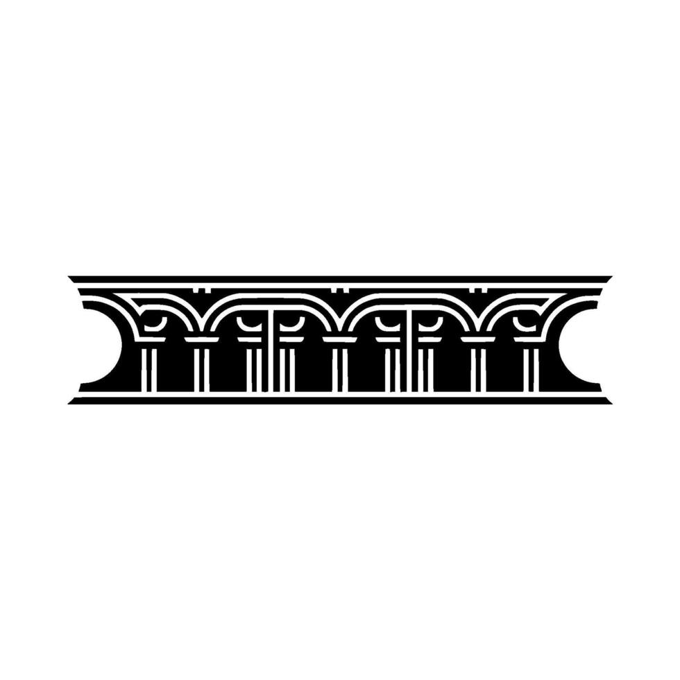 Art Deco Architectural Ornament, Geometric Border, Ornamentation - Art deco vector