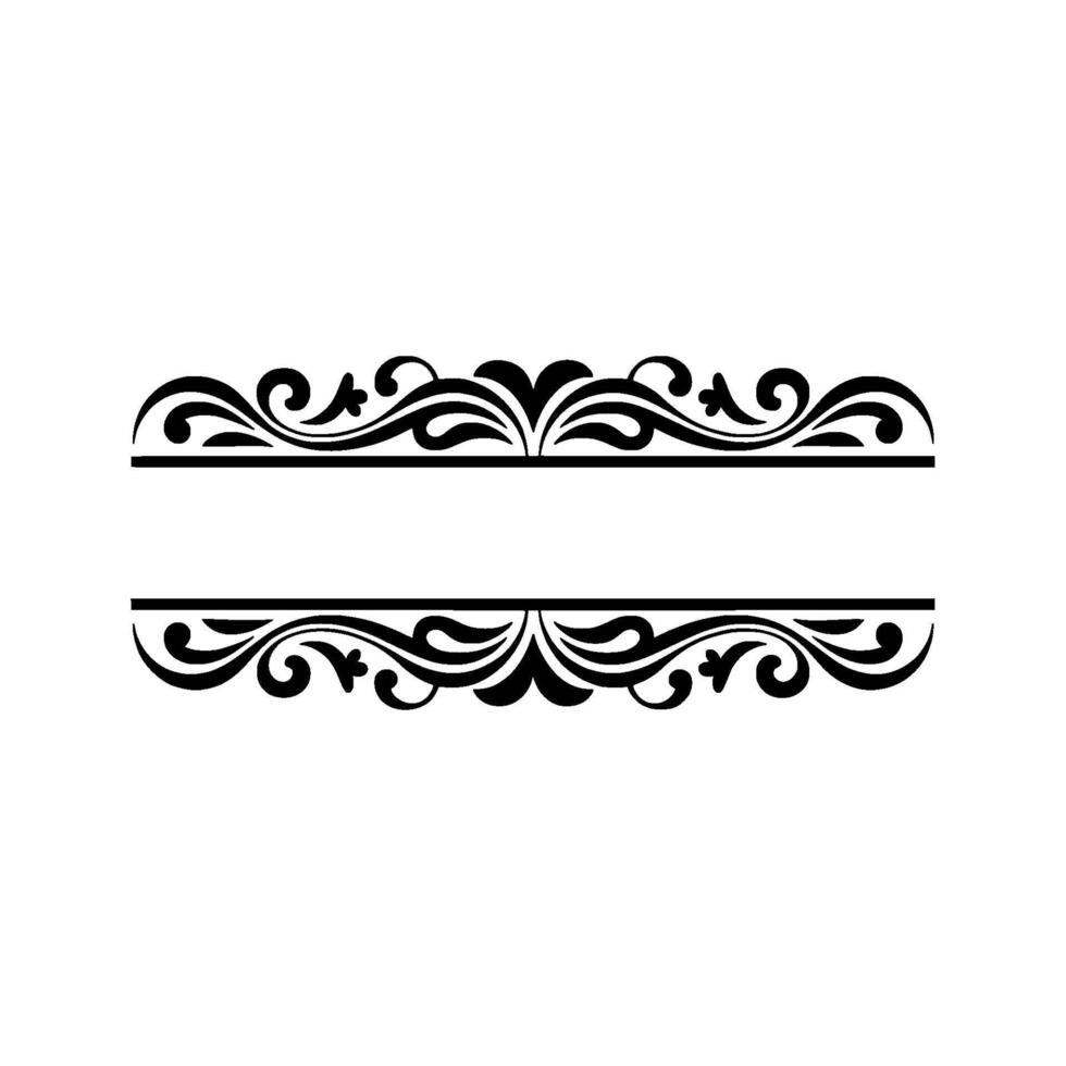 Elegant Decorative Border, Vintage Element - Floral vector