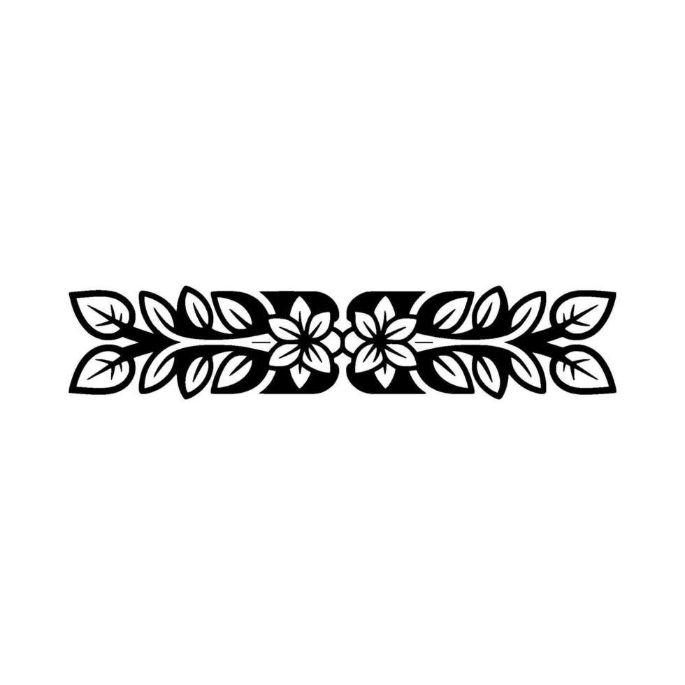 Elegant Botanical Border, Vintage Style - Leaves - Floral vector