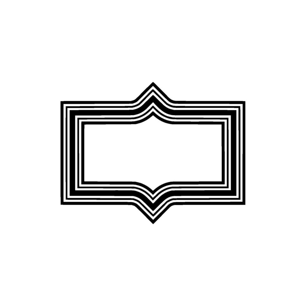 Geometric Frame, Minimalist, Elegant Outline, Minimalism - Abstract vector