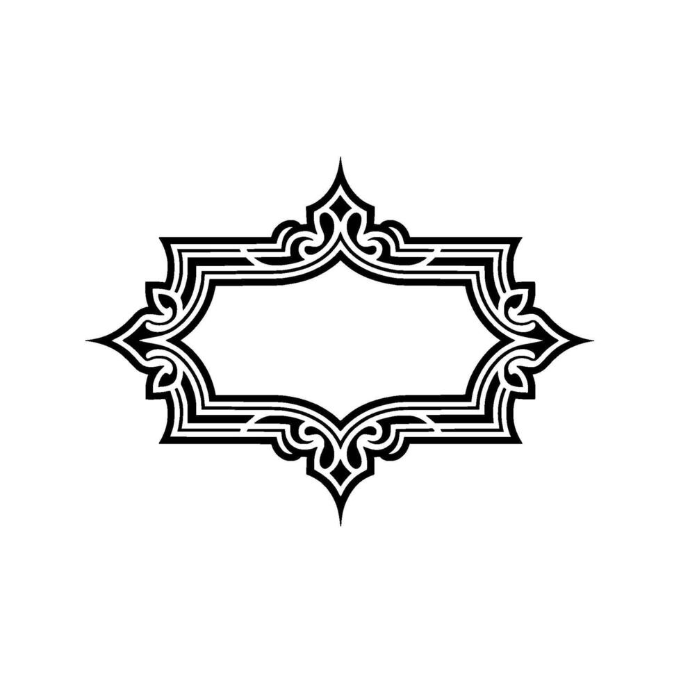 Intricate Black Frame, Decorative Border, Vintage, Ornament - Geometric vector