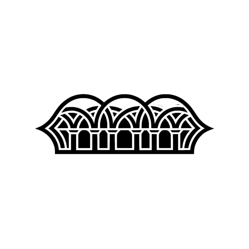 Geometric Deco Arch, Minimalist vector