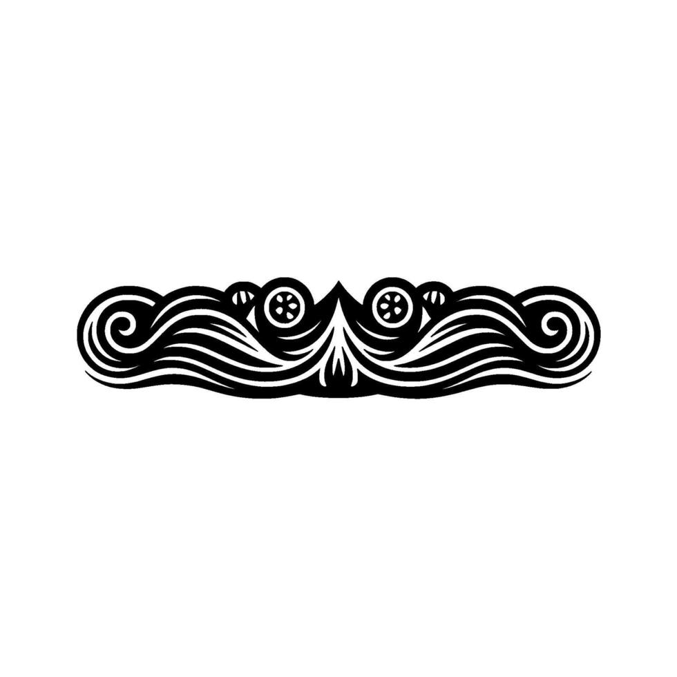 Elegant Wave Border, Vintage Ornamentation, Decorative Element vector