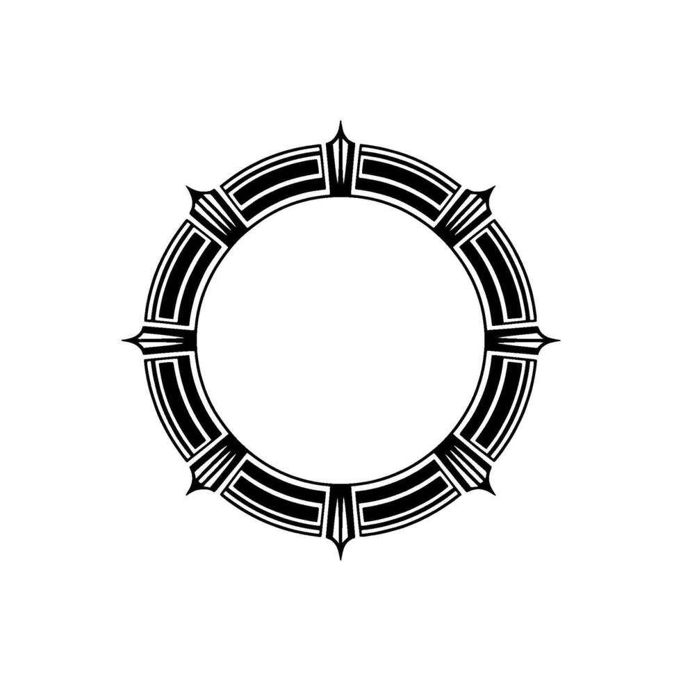 Geometric Circle Frame, Art Deco Style, Minimalist, Artdeco - Minimalism vector