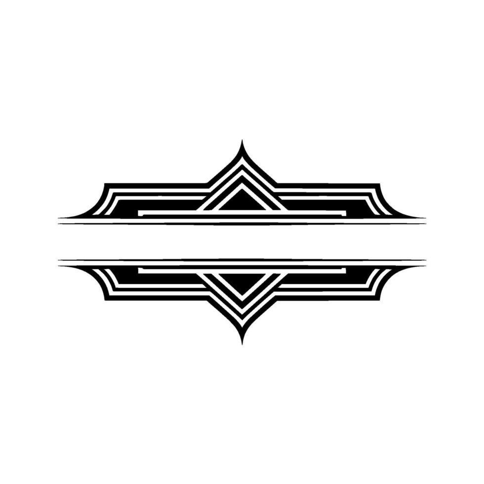 Geometric Deco Divider, Elegant Split, Vintage vector