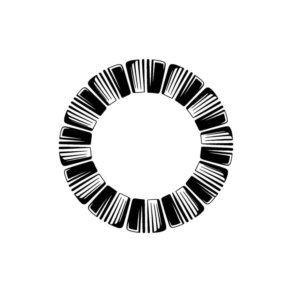 Abstract Keyboard Circle, Minimalist vector