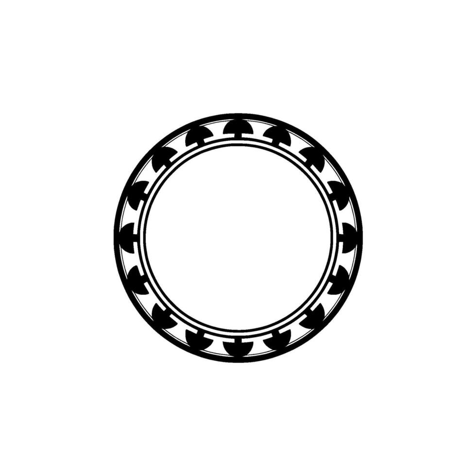 Stylized Tribal Ring, Minimalist, Circular Emblem vector