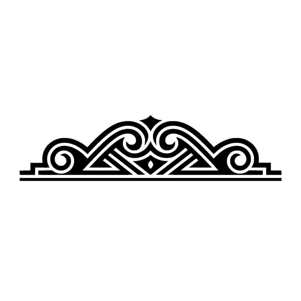 Intricate Black Ornamental Border, Vintage, Linear vector
