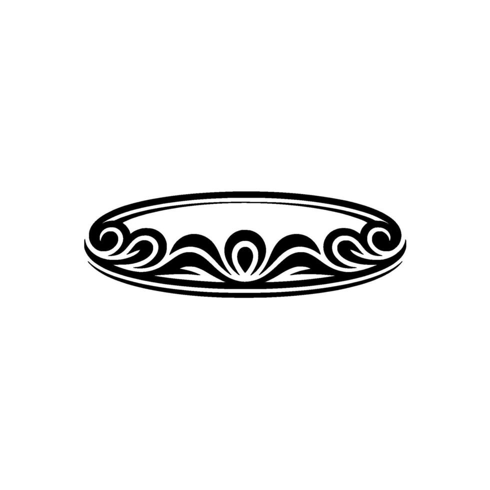 Elegant Oceanic Ornament, Minimalist vector
