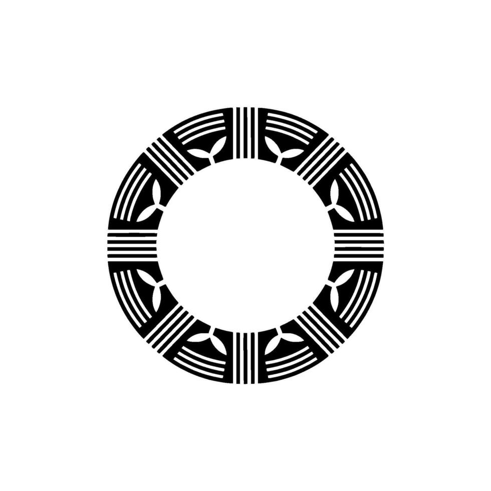 Geometric Circle Motif, Minimalist, Circular Pattern, Modern vector