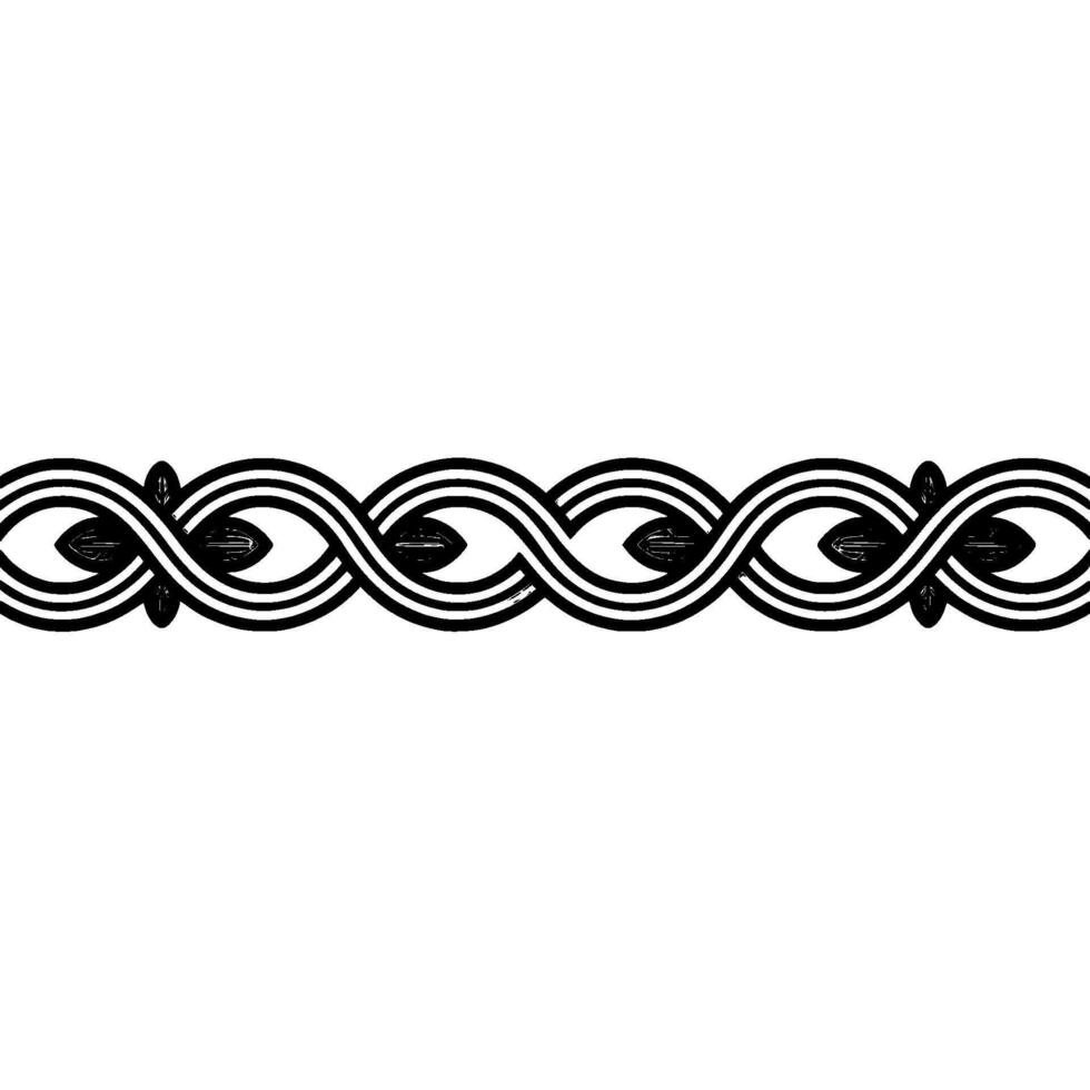 Intricate Celtic Knot Border, Vintage Style - Pattern vector