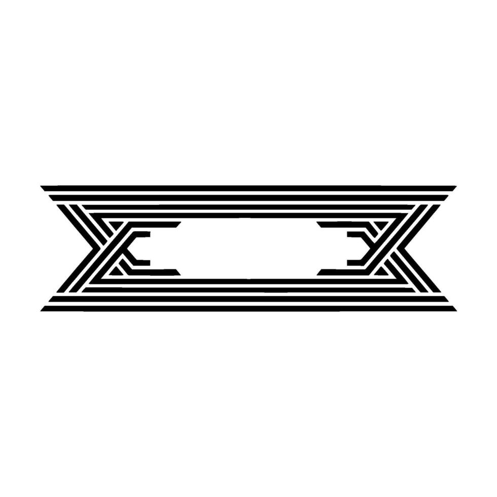 Geometric Deco Banner, Minimalist - Linear vector
