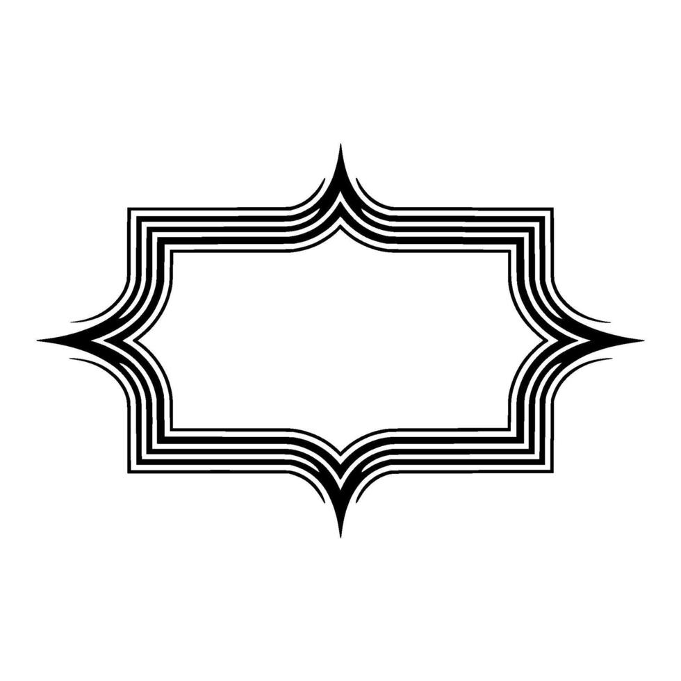 Geometric Frame, Minimalist, Elegant Outline - Abstract - Modern vector