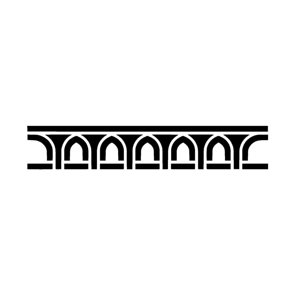 Geometric Arch Border, Minimalist, Modern Pattern - Linear vector