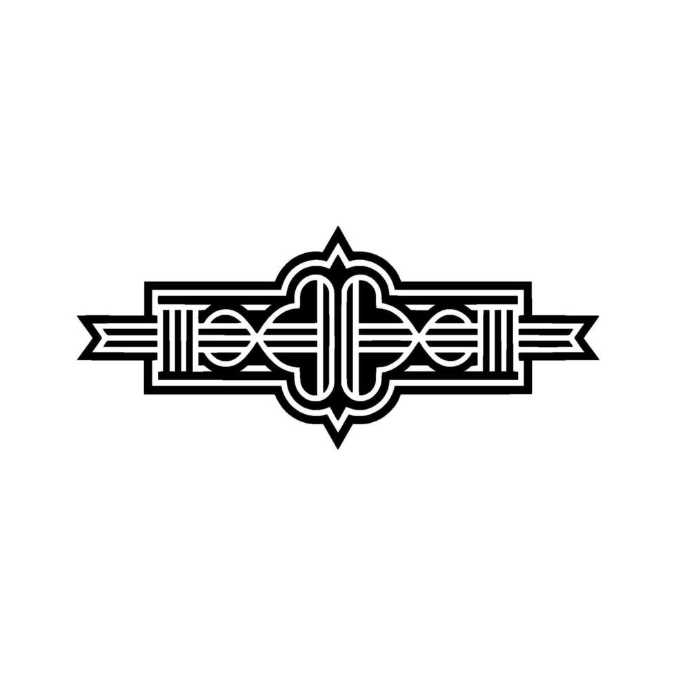 Art Deco Geometric Emblem, Vintage Elegance - Art deco vector