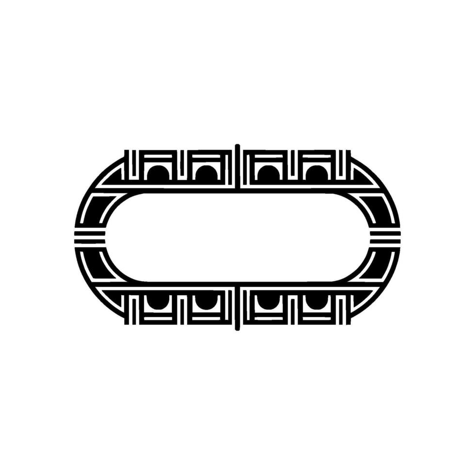 Geometric Deco Frame, Minimalist, Elegant Outline - Vintage - Art deco vector