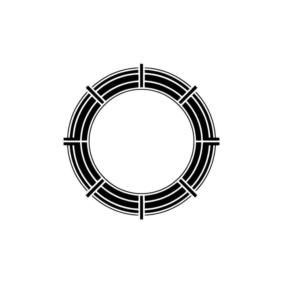 Geometric Circle Frame, Minimalist, Circular Motif, Minimalism - Outline vector