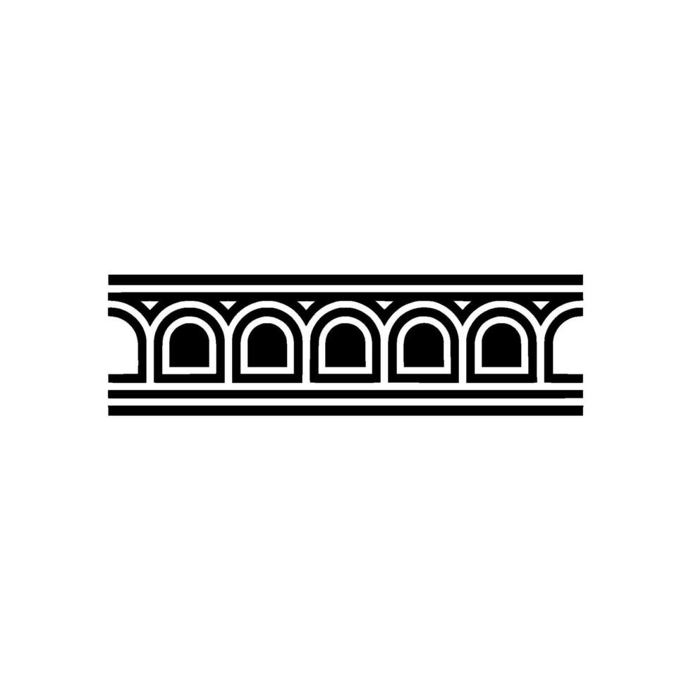 Geometric Deco Border, Streamlined, Minimalist Pattern - Linear vector