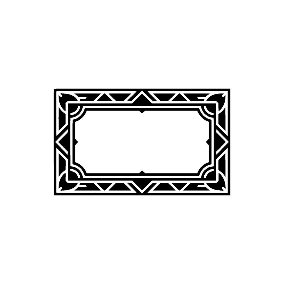 Art Deco Frame, Elegant Border, Minimalist, Blank Space - Art deco vector