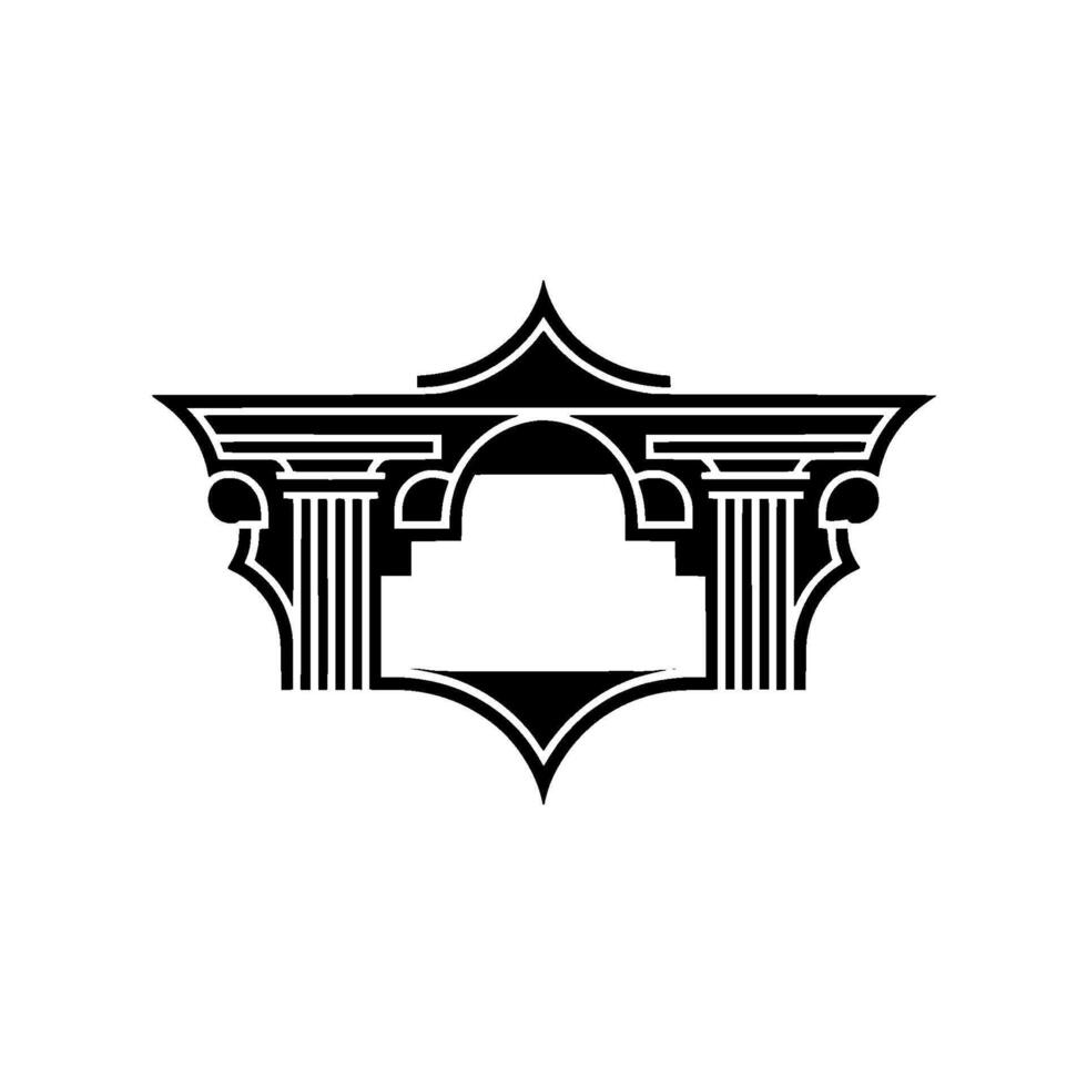 Art Deco Archway Emblem, Minimalist, Minimalism vector
