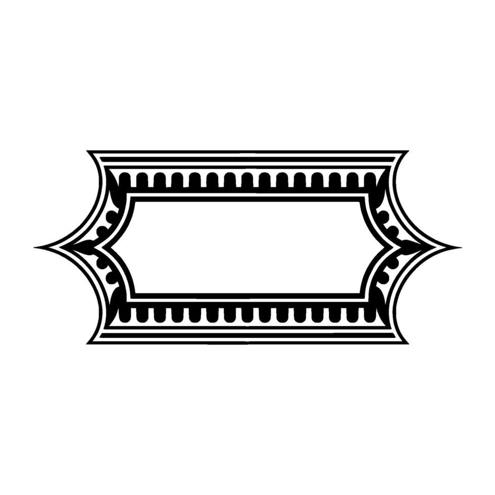 Elegant Deco Border Frame, Vintage Style, Minimalist vector