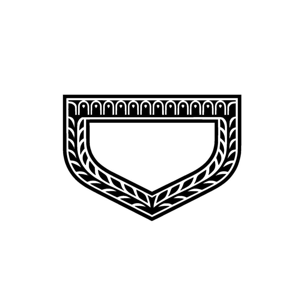 Art Deco Shield Emblem, Elegant Vintage - Art deco vector